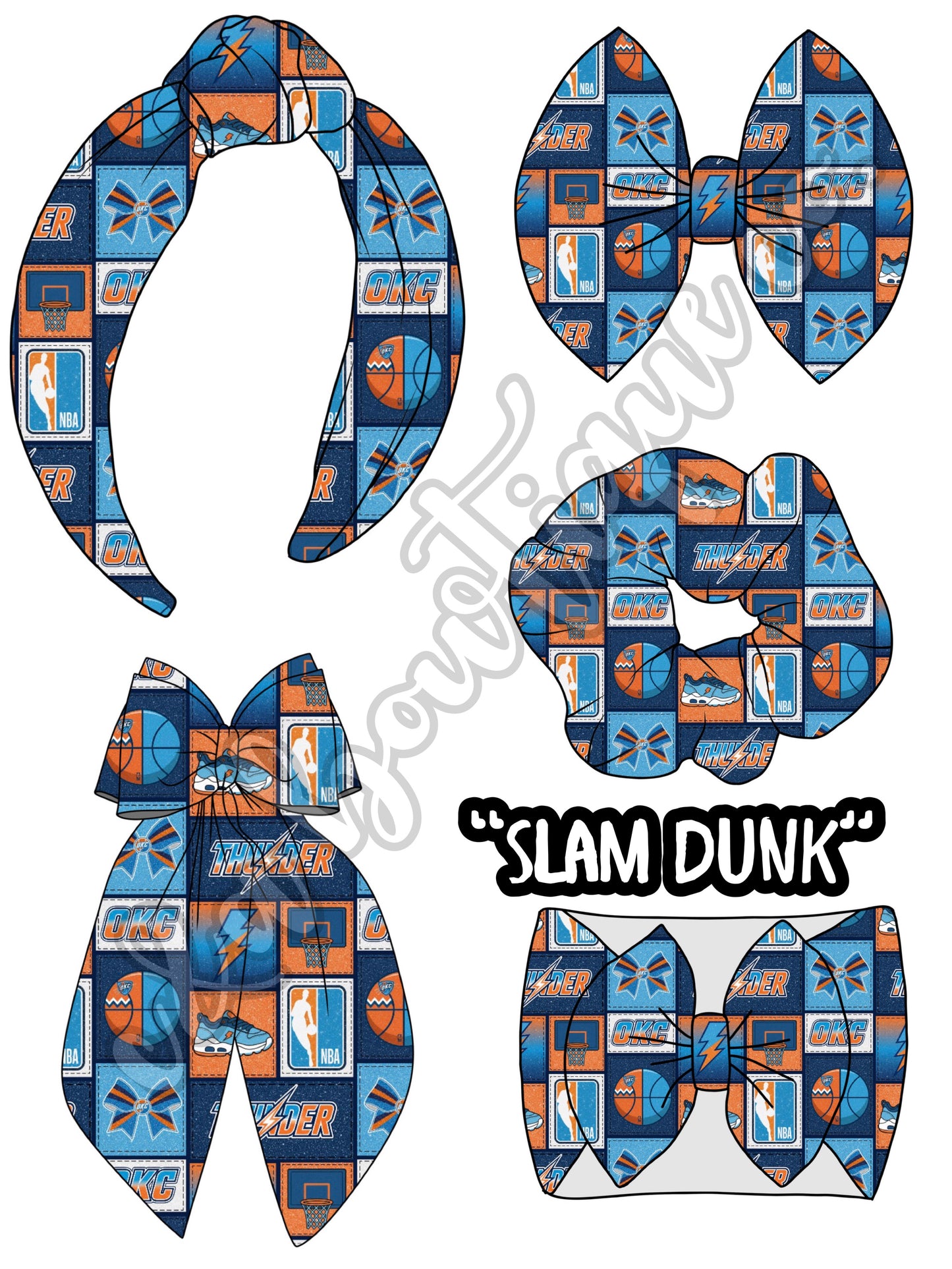 Basketball- Headband & Scrunchies