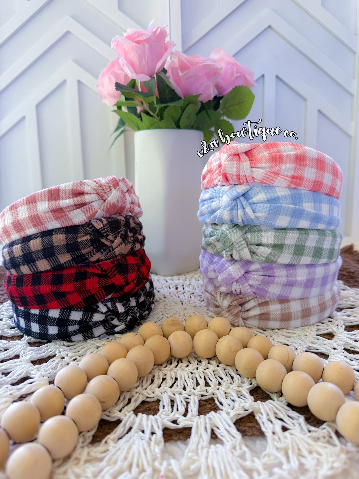 Cottage Gingham - Headbands/ Scrunchies