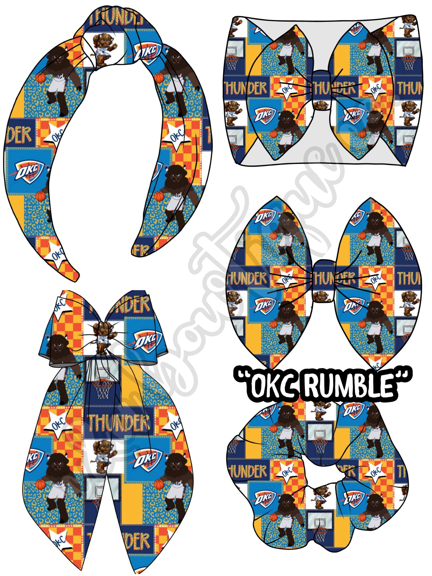 Basketball- Headband & Scrunchies