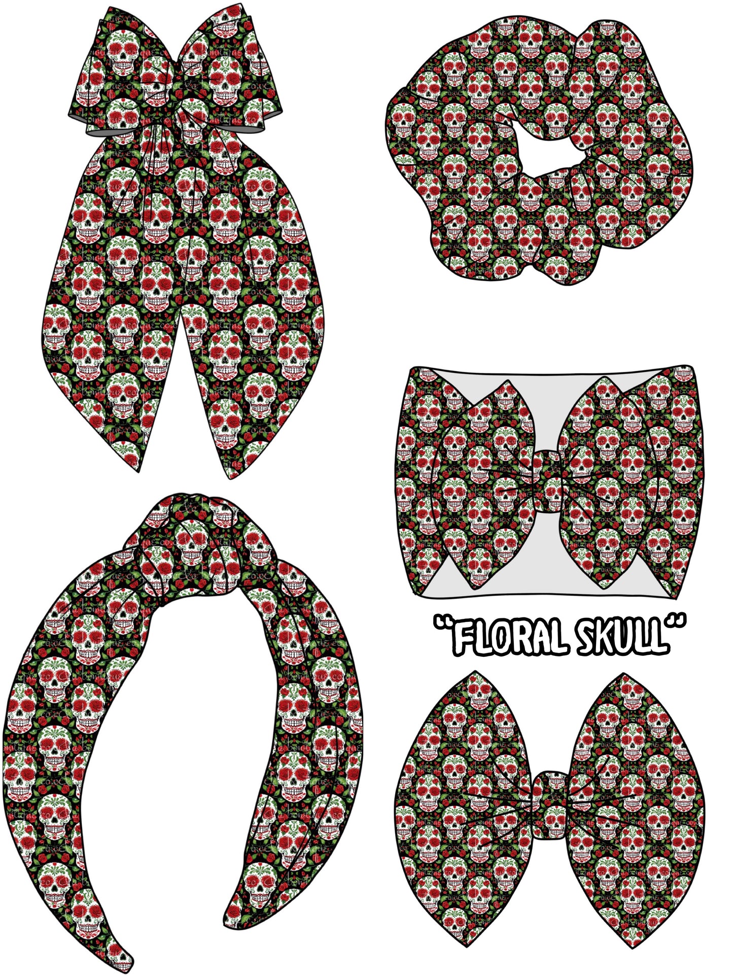 5 de Mayo - Headbands/ Scrunchies / Key-fob Scrunchie
