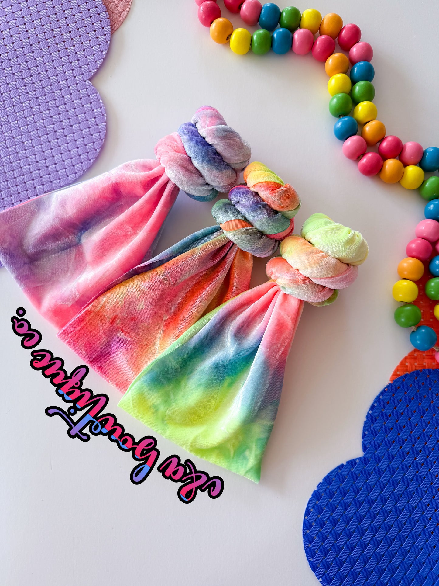 Tye Dye Velvet + Disco Dots
- Headwraps
