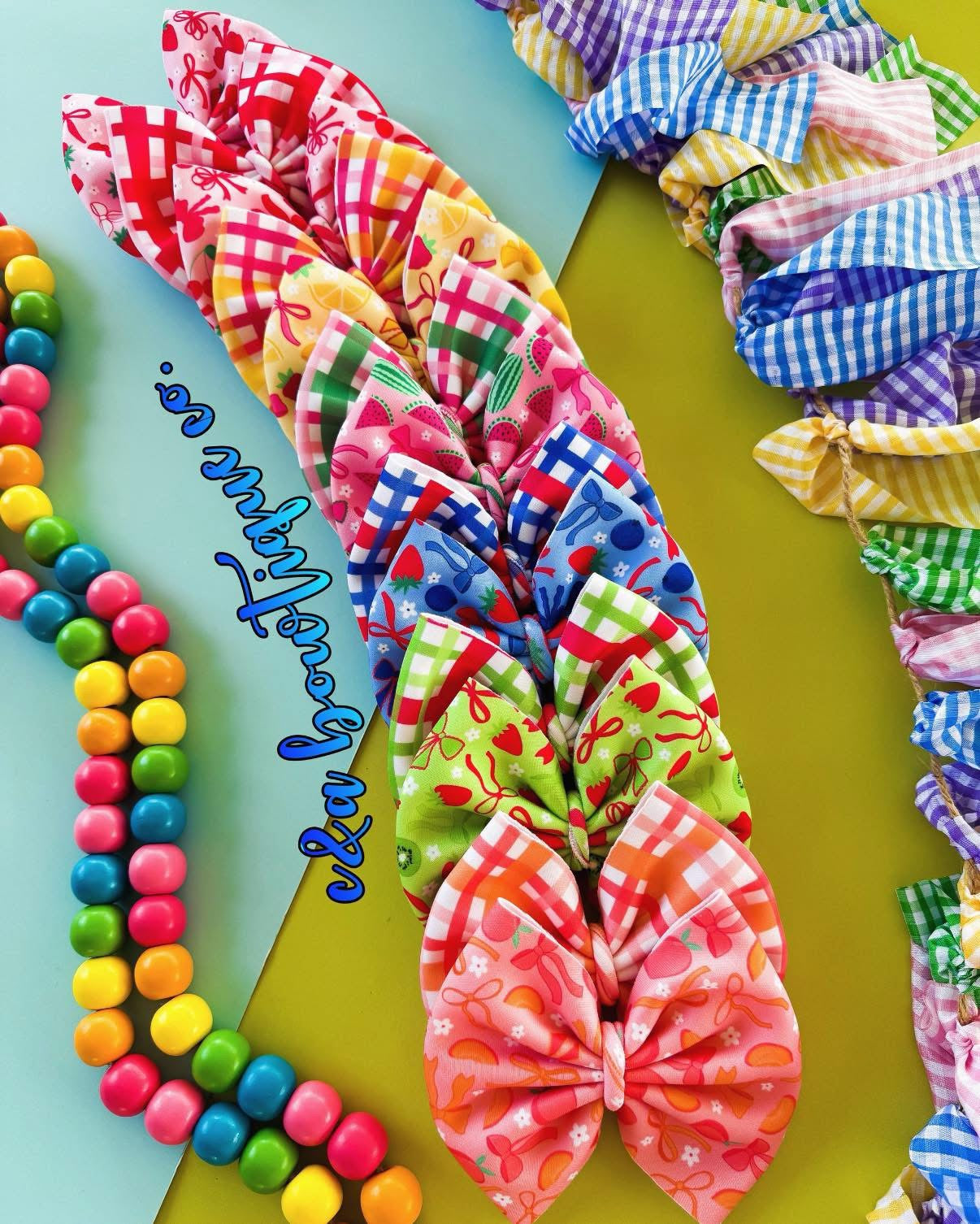 Fruits + Matching Plaids - Bows
