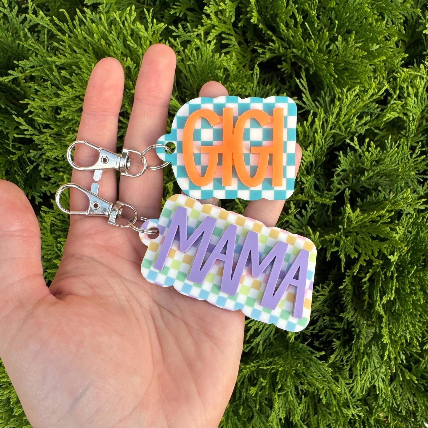 Checkered Keychain