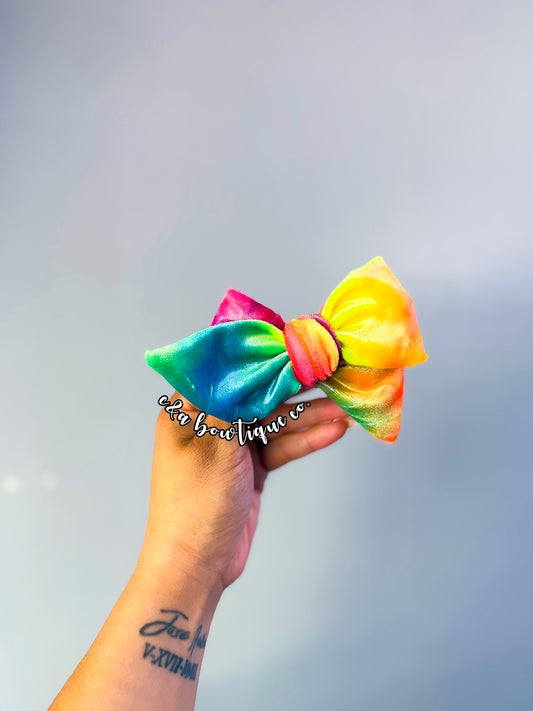 Tye Dye Velvet + Disco Dots
- Bows