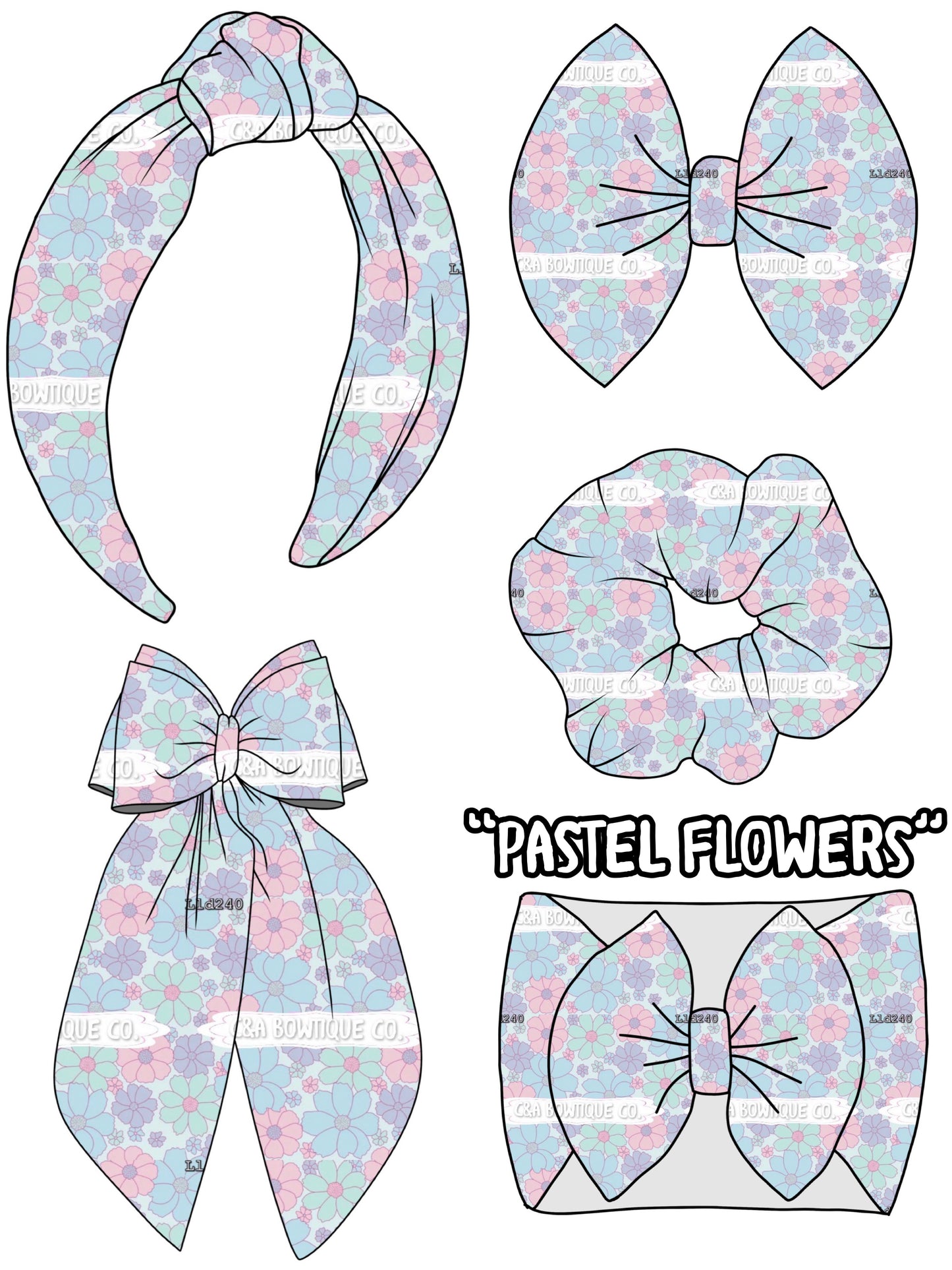 Checkered in Bloom  - Headwraps