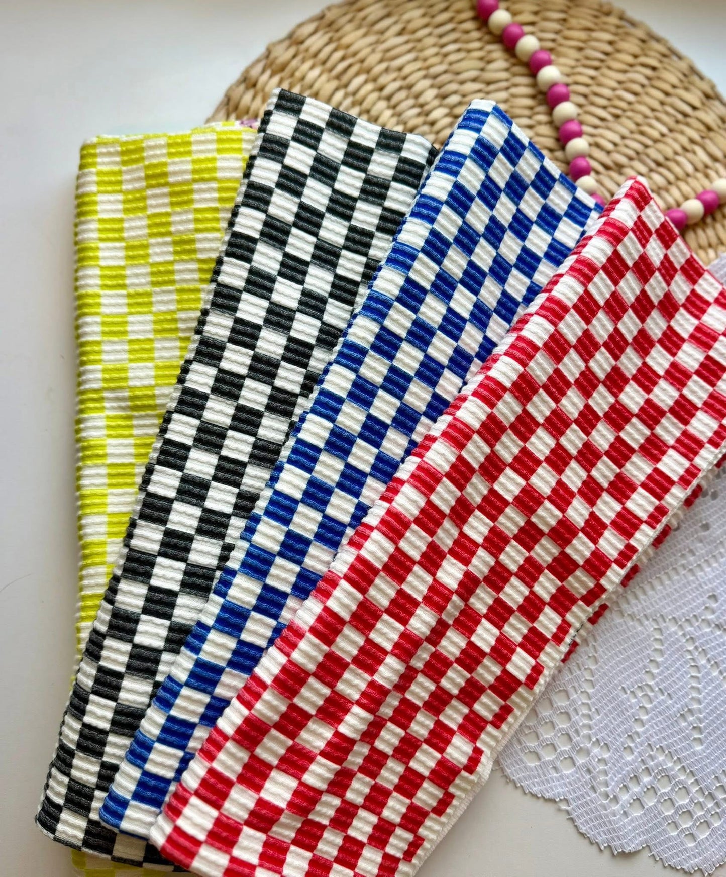 Checkered in Bloom  - Headwraps