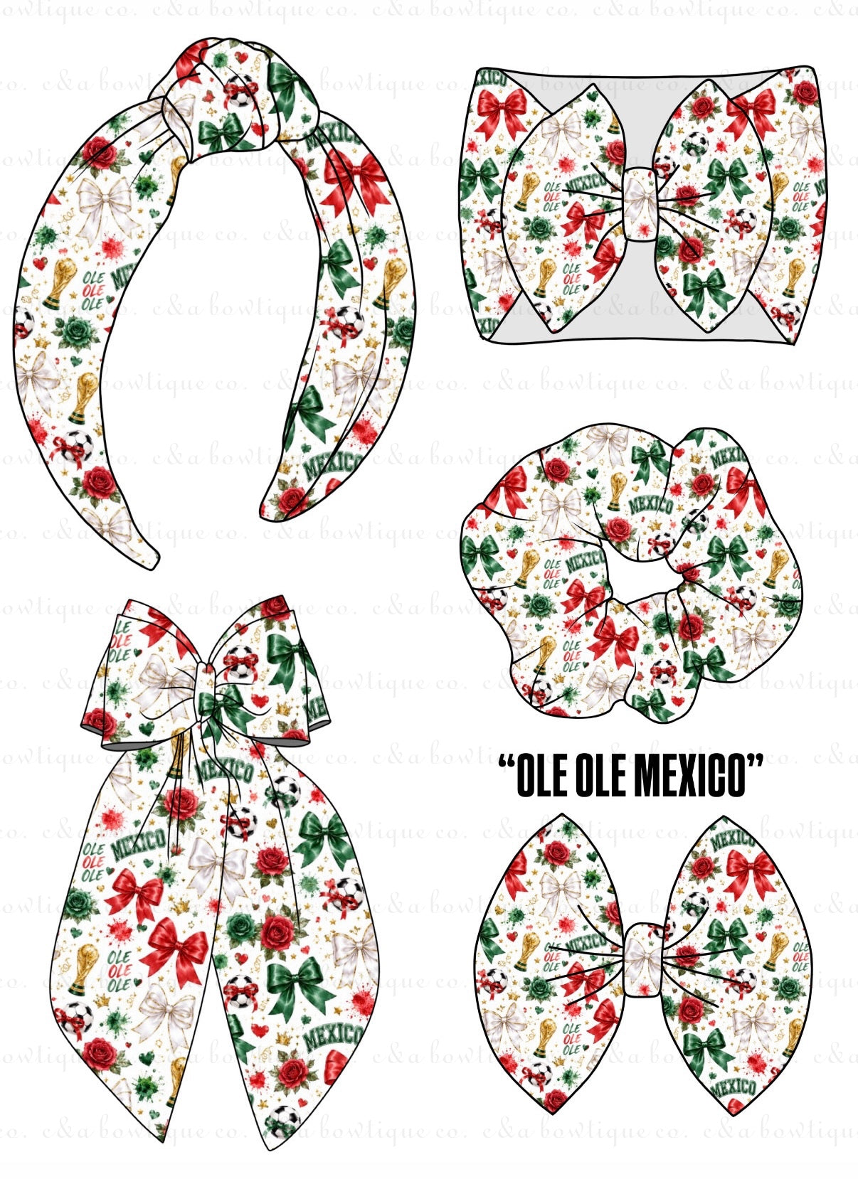 World Cup - Headbands/ Scrunchies / Keyfob Scrunchies