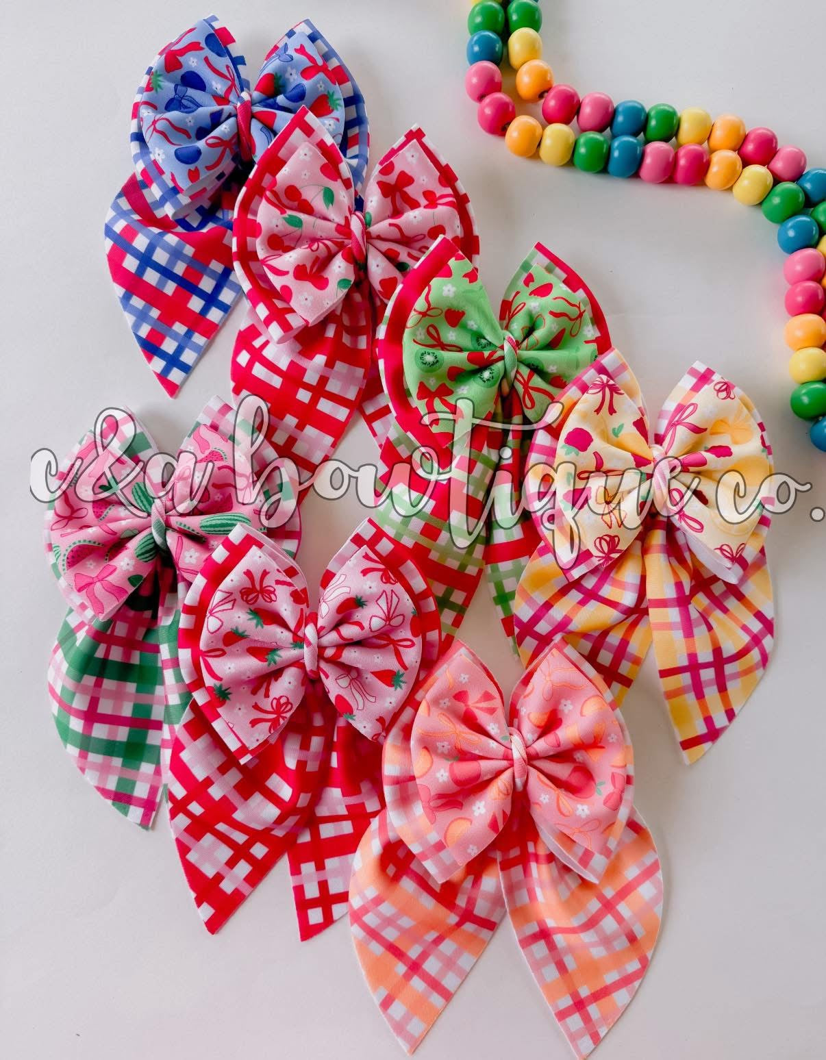 Fruits + Matching Plaids - Bows
