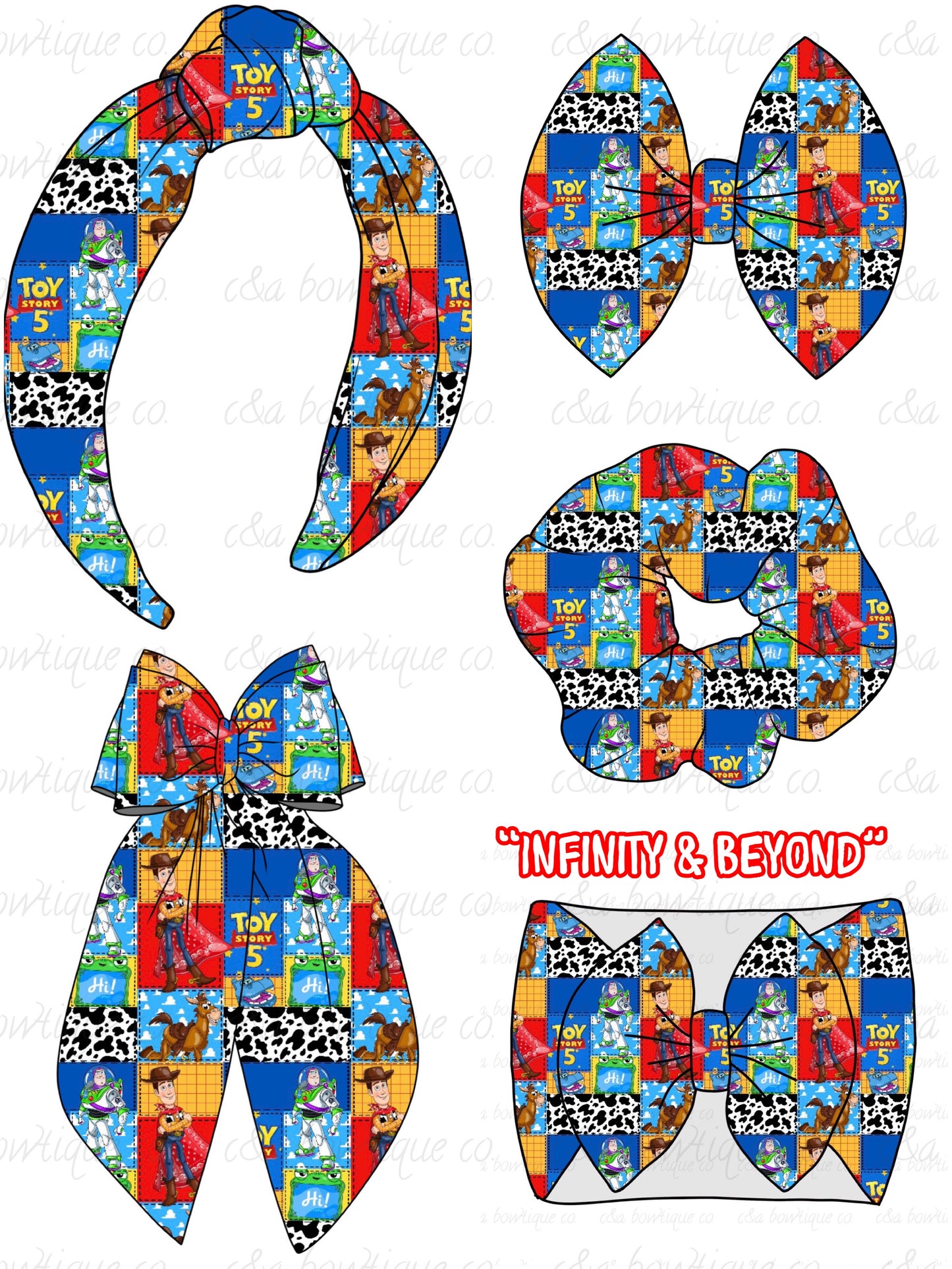 Infinity & Beyond-  Headbands/ Scrunchies / Keyfob Scrunchies