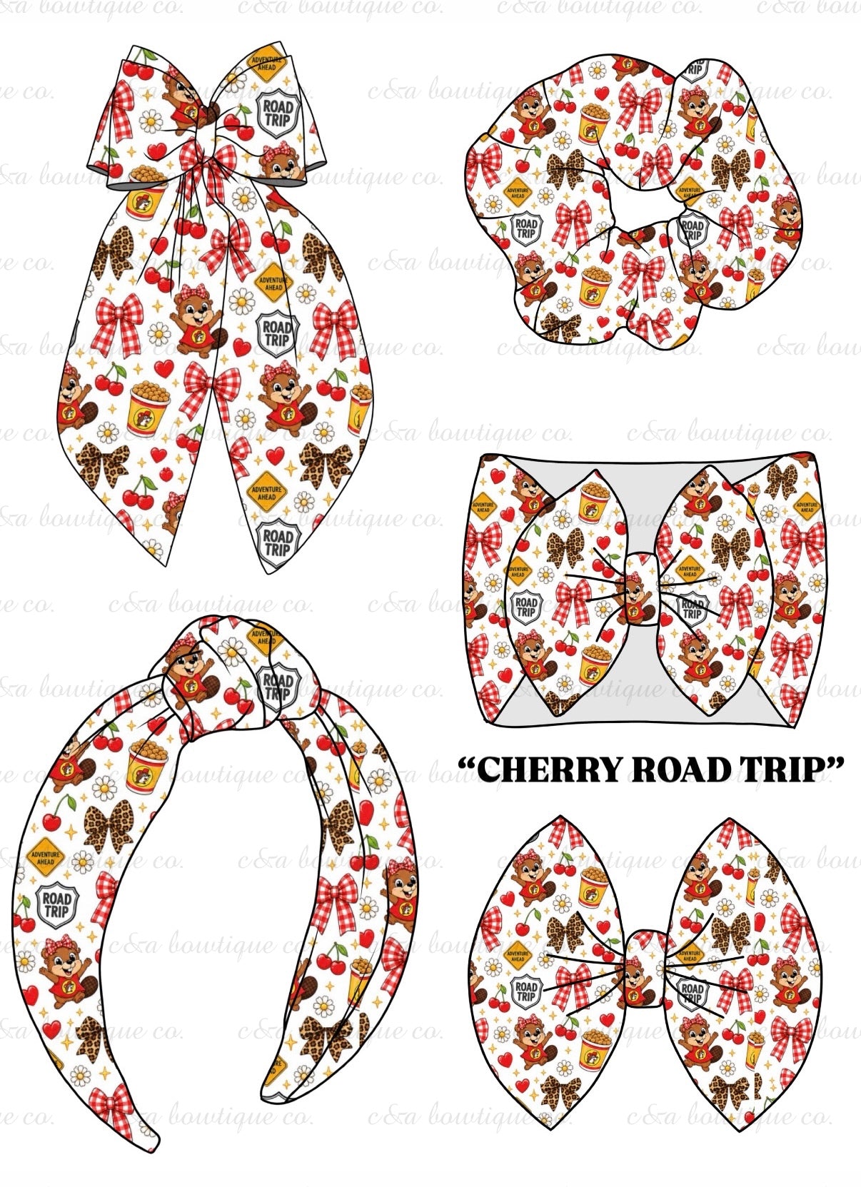 Drinks & Food - Headbands/ Scrunchies / Key-fob Scrunchie
