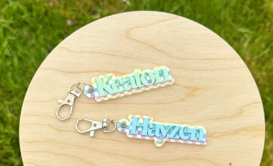 Checkered Keychain