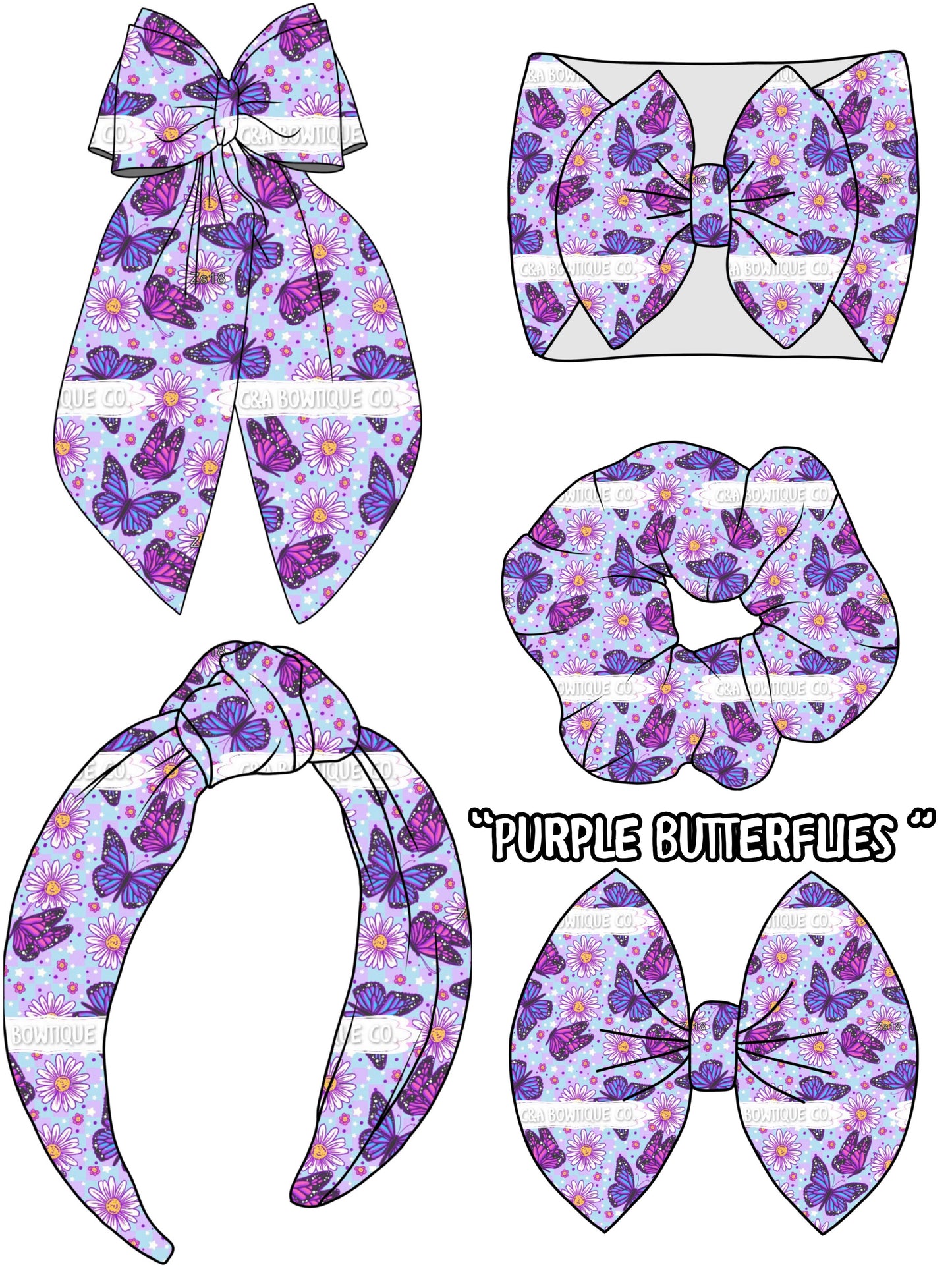 Checkered in Bloom  - Headwraps