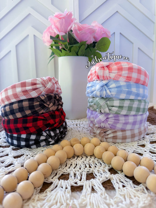 Cottage Gingham - Headbands/ Scrunchies