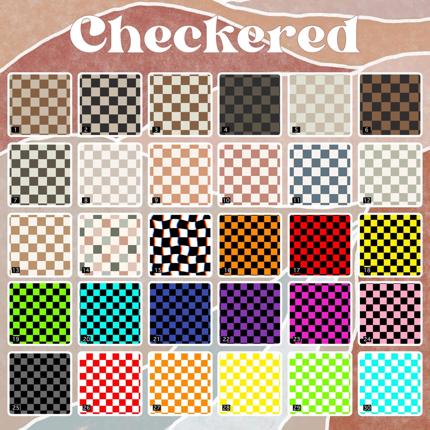 Checkered Keychain