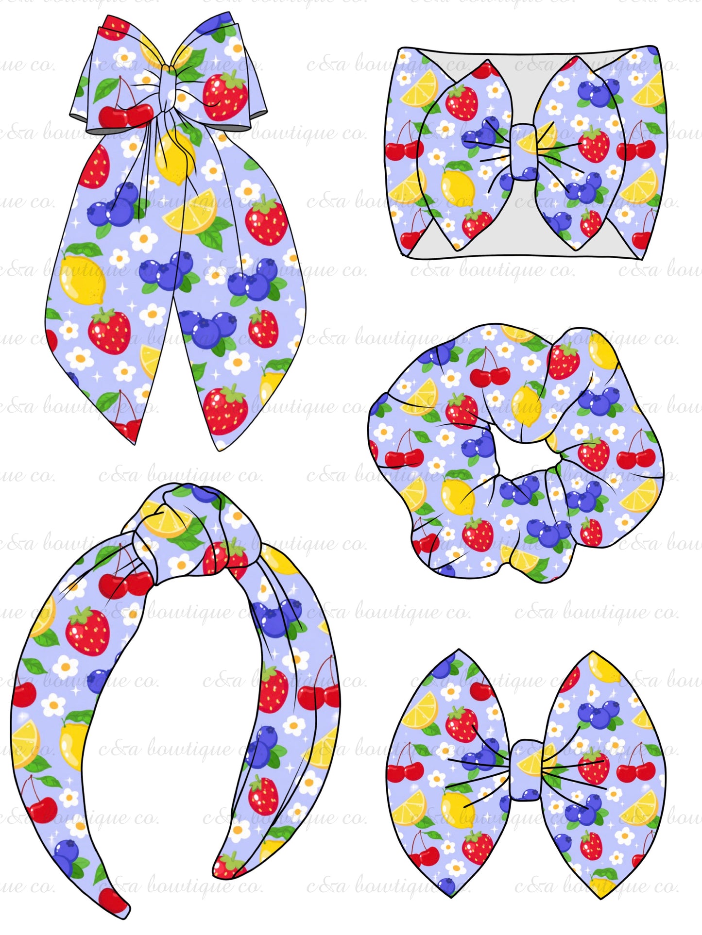 Summer Fruits- Bows