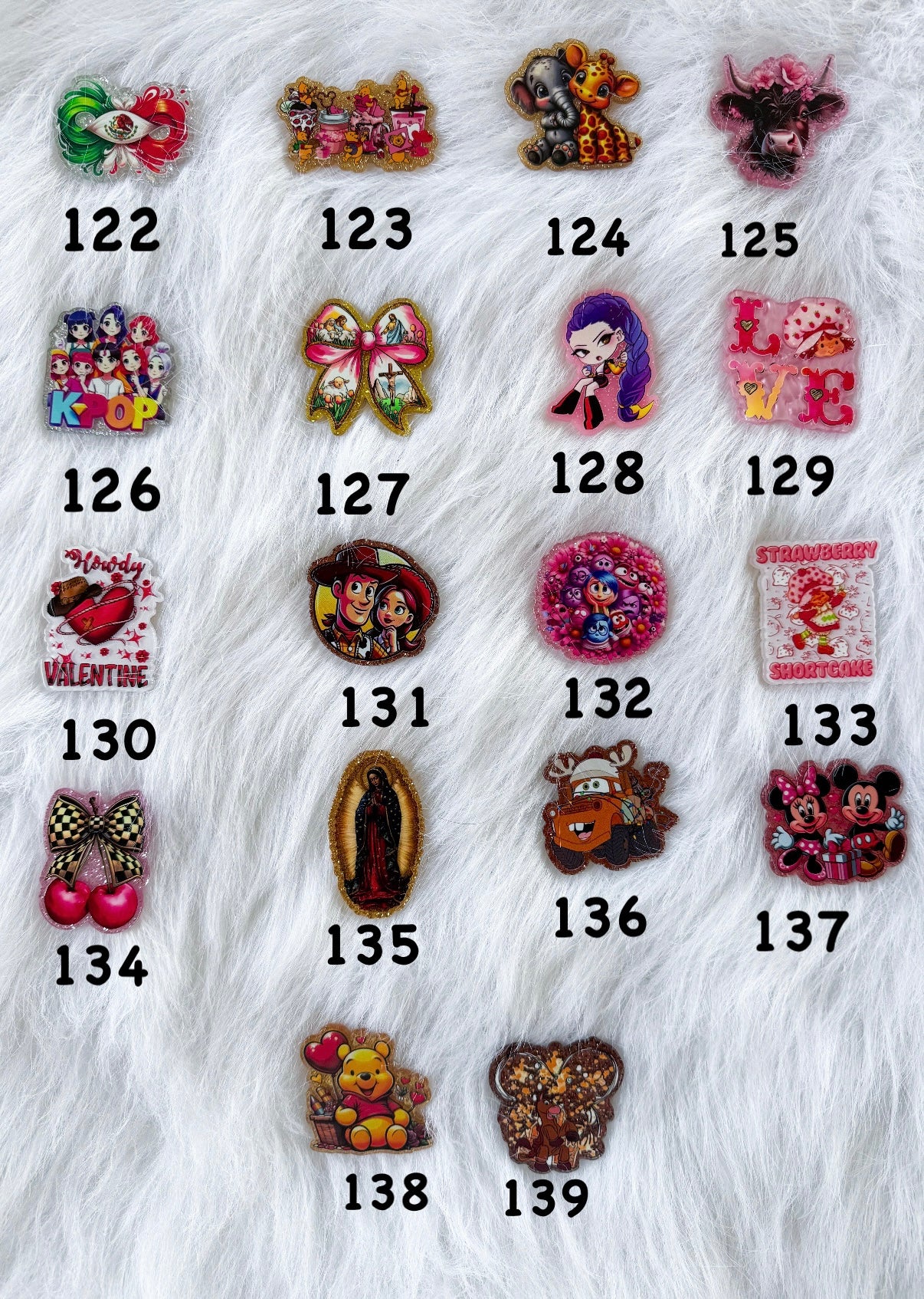 Felties, Charms, Patches Etc