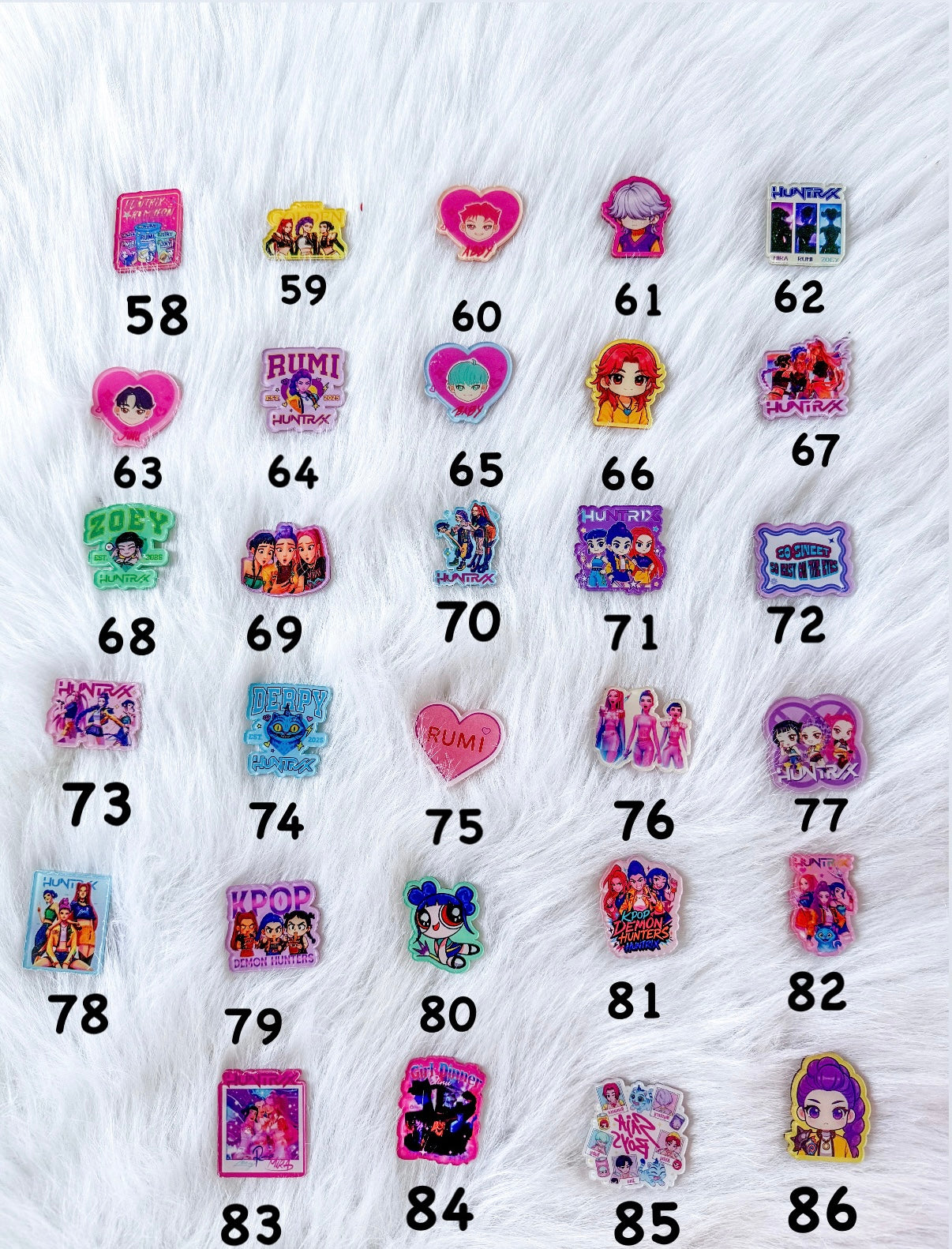 Felties, Charms, Patches Etc