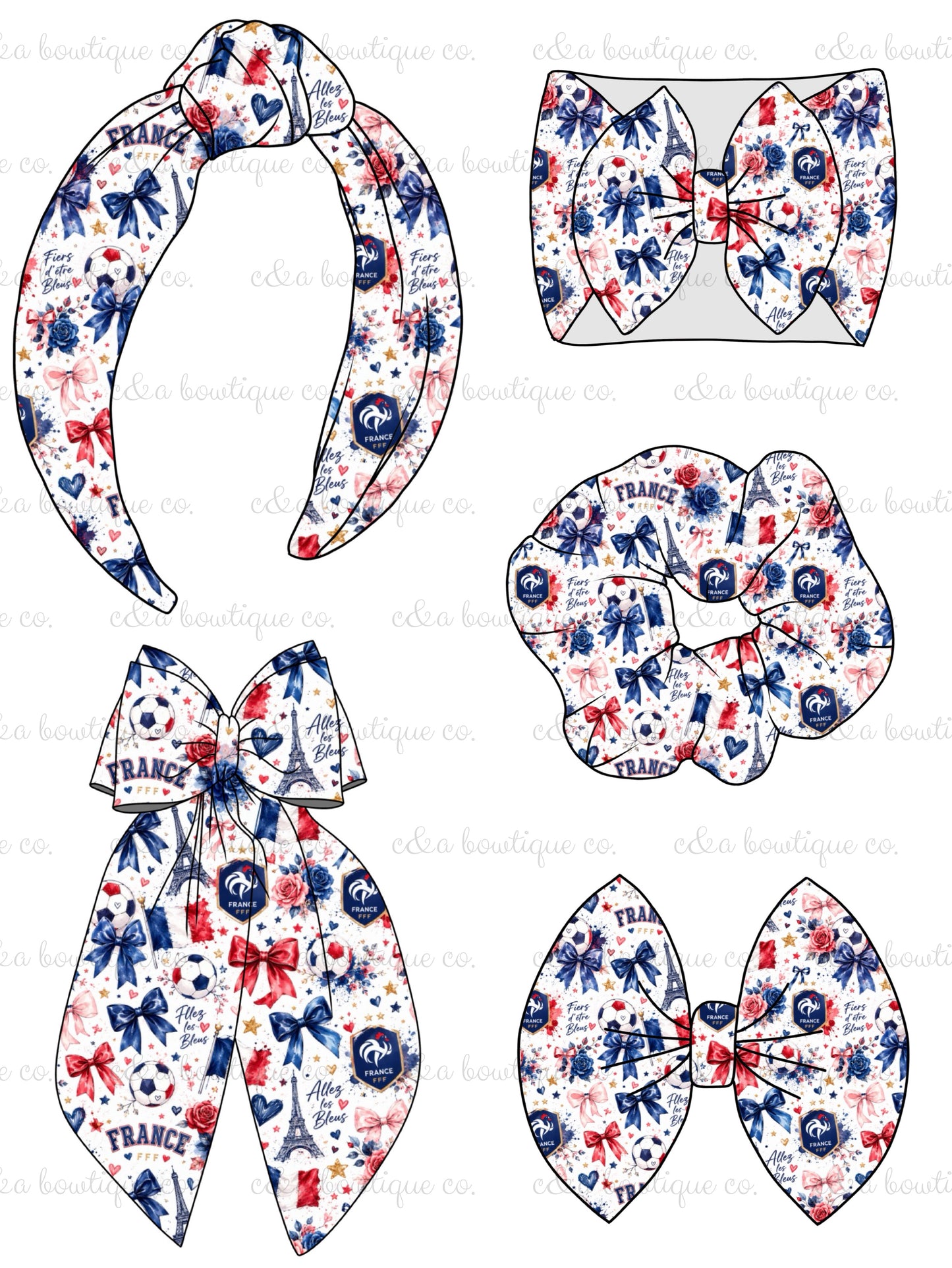 World Cup - Headbands/ Scrunchies / Keyfob Scrunchies