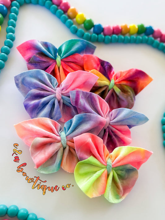 Tye Dye Velvet + Disco Dots- Piggies