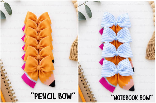Notebook & Pencil Bows