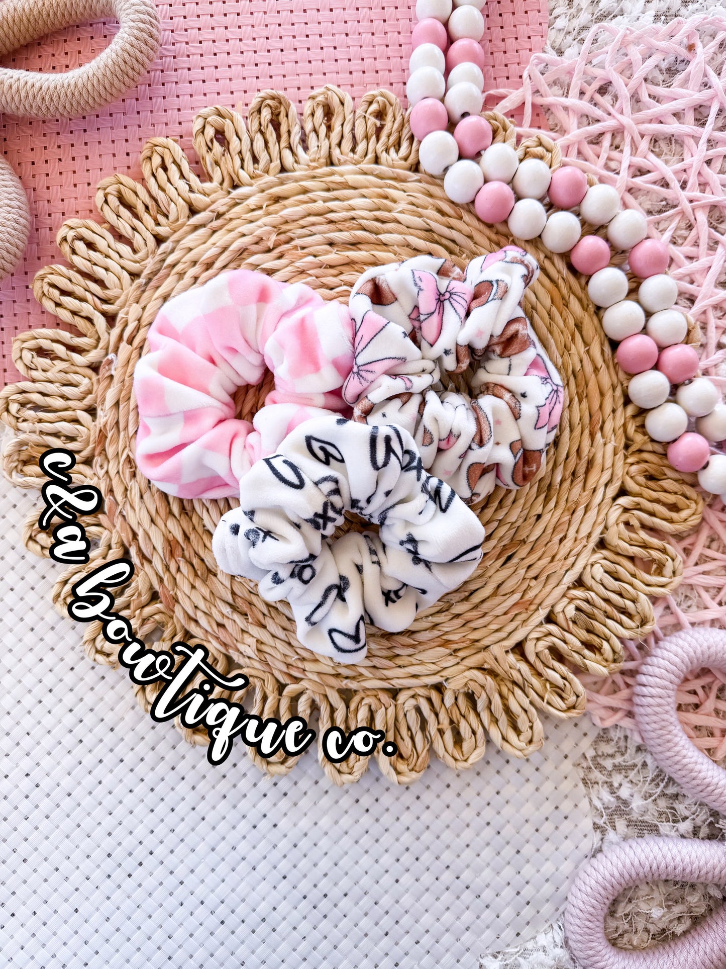 Plushy Valentines- Headbands/ Scrunchies / Key-fob Scrunchie