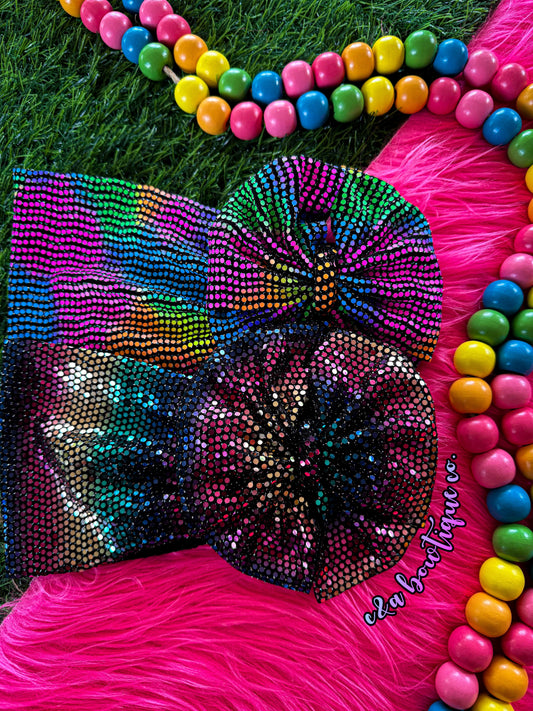 Tye Dye Velvet + Disco Dots
 - Headwraps