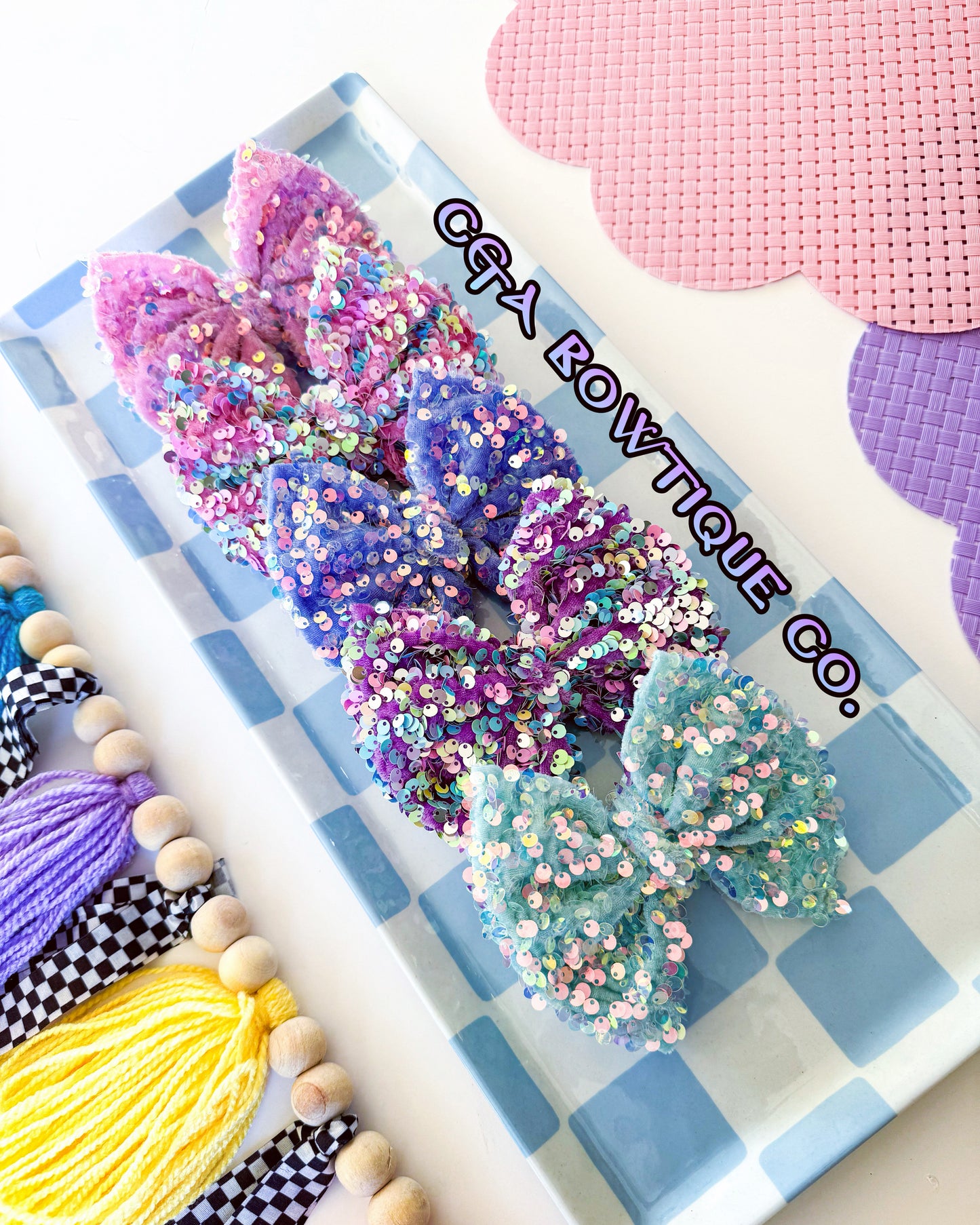 Pastel Sequins- Bows