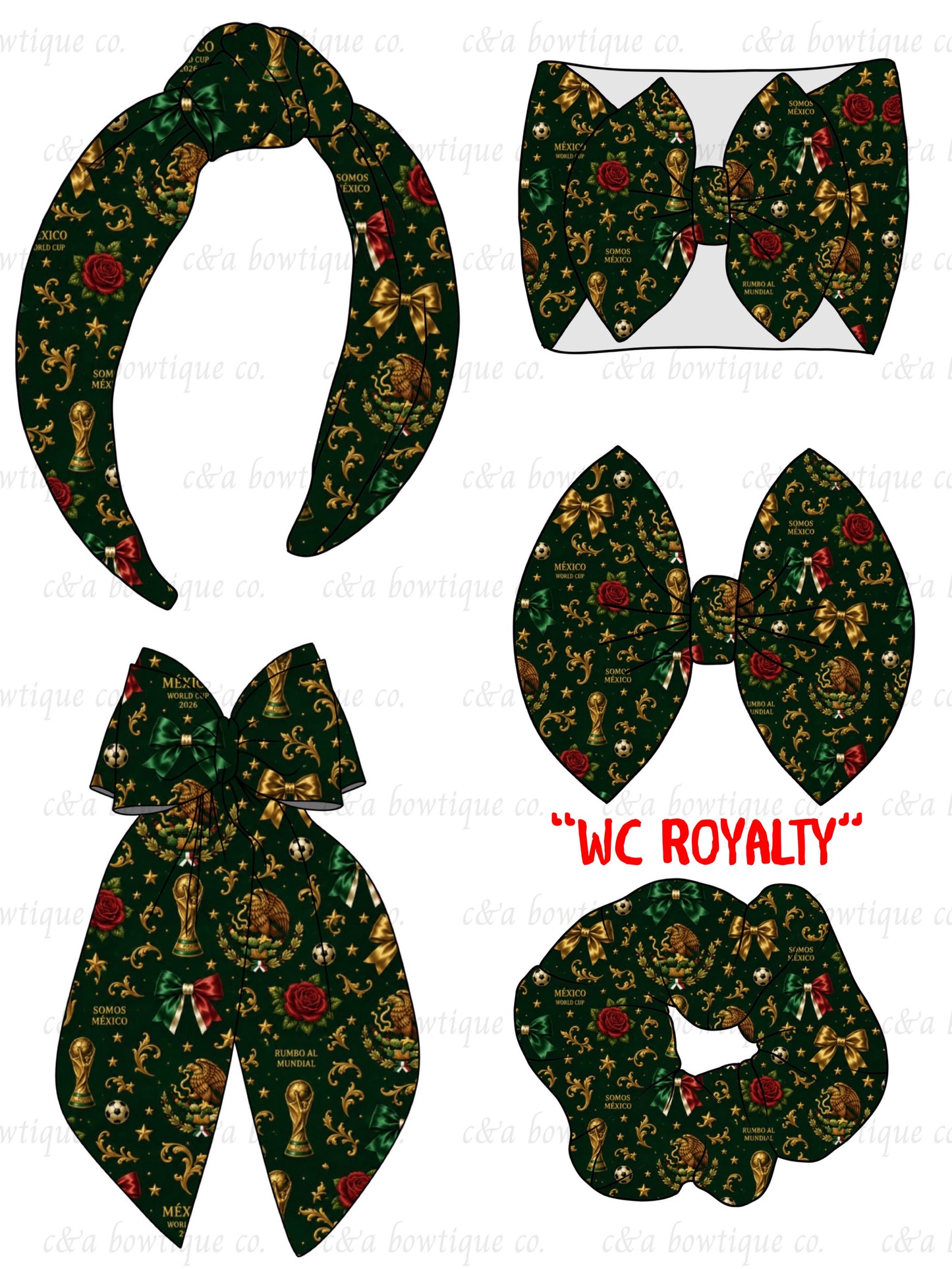 World Cup - Headbands/ Scrunchies / Keyfob Scrunchies