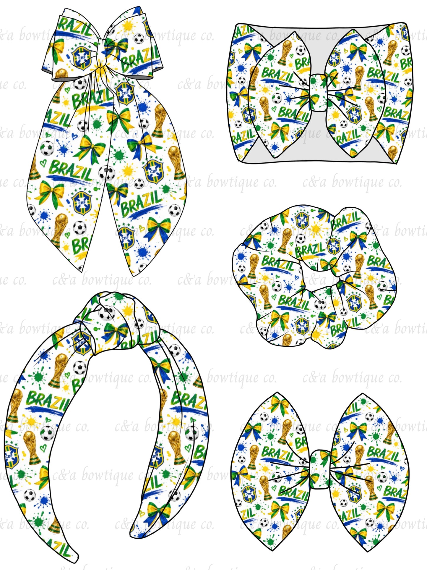 World Cup - Headbands/ Scrunchies / Keyfob Scrunchies