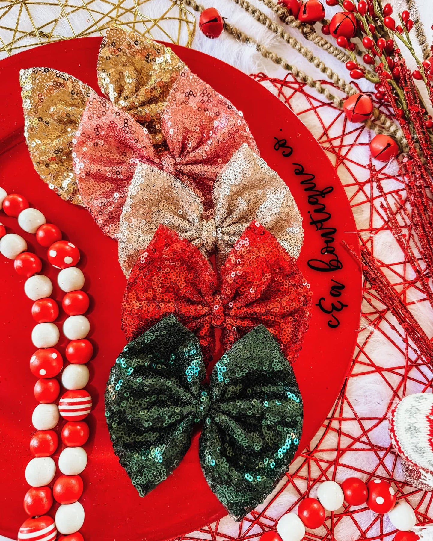 Sequin Mesh Bows